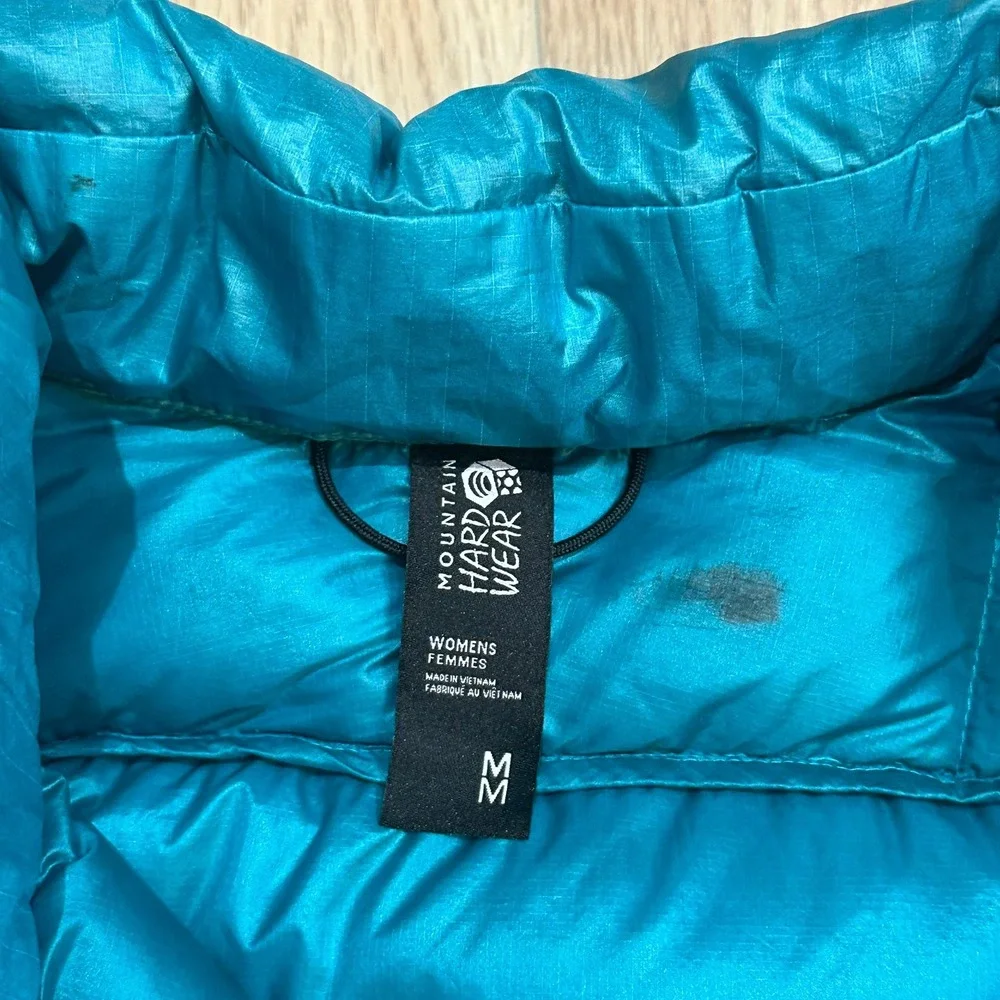 Mountain Hardwear 800 Down Jacket Womens Blue Size Medium Puffer Pertex - Picture 5 of 8